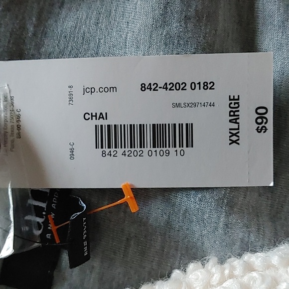 A.N.A Cream Teddy Jacket Sz.XXL NWT - Picture 6 of 7